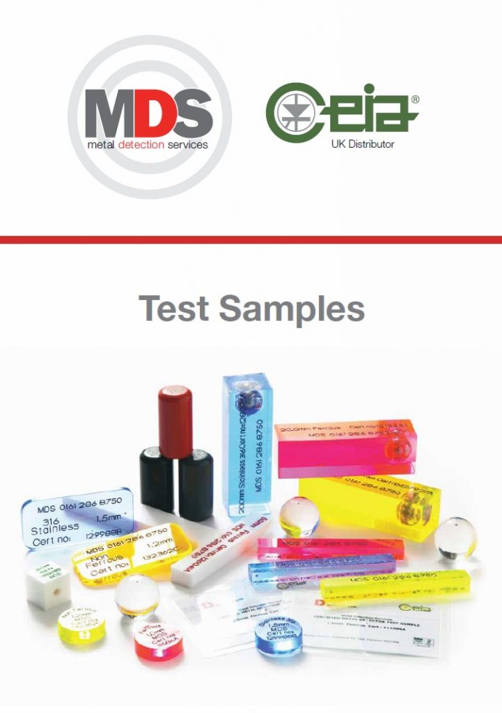 Metal detector test sample